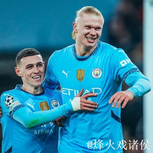 哈兰德在欧冠客场连续4场破门，成曼城史上第三人